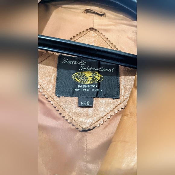 Fantastic International Men's Genuine Leather Jacket Warm Brown Size 52B - Picture 2 of 16